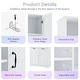 preview thumbnail 45 of 75, GDFStudio - Elijah Tall Bathroom Cabinet with Tilt-Out Laundry Hampers and Adjustable Shelves