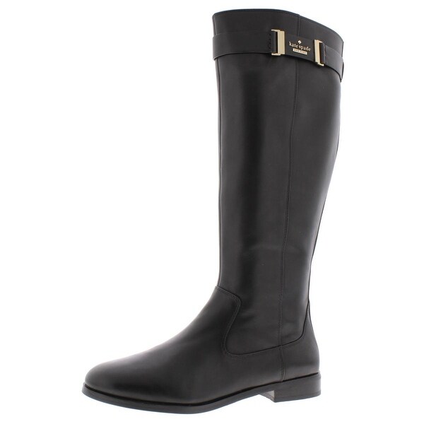kate spade black riding boots