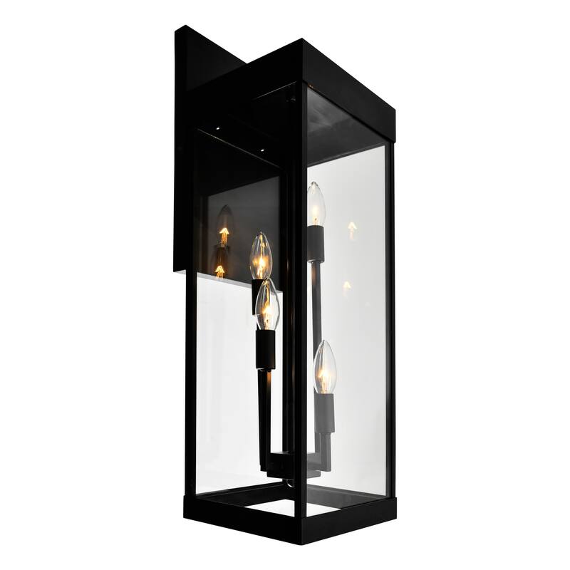 Windsor 4 Light Black Outdoor Wall Light