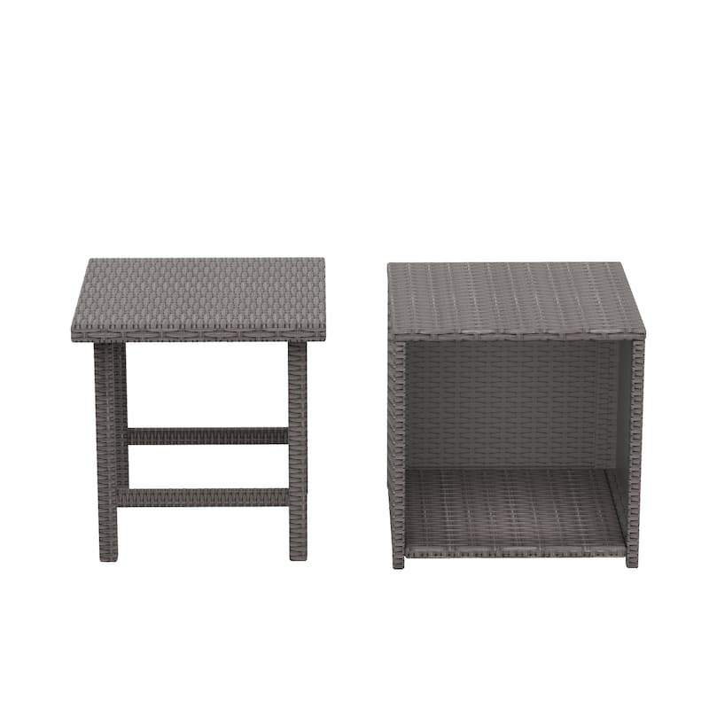 Merrick Wicker Rattan Table (Set of 2) - Grey
