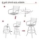 preview thumbnail 14 of 37, 3/5-Piece Outdoor Bar Stool Set Aluminum Swivel Bar Stools with Sunbrella Cushion