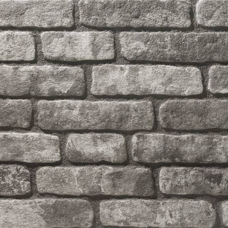 0.79 in. x 19.69 in. x 47.24 in. UltraLight Faux Brick HD Printed Jointless Common Plank (4-Pack) - Anthracite