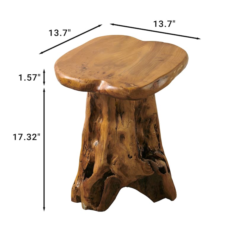 Cedar Wood Tree Root Stool - 13.7" x 13.7" x 18.9"