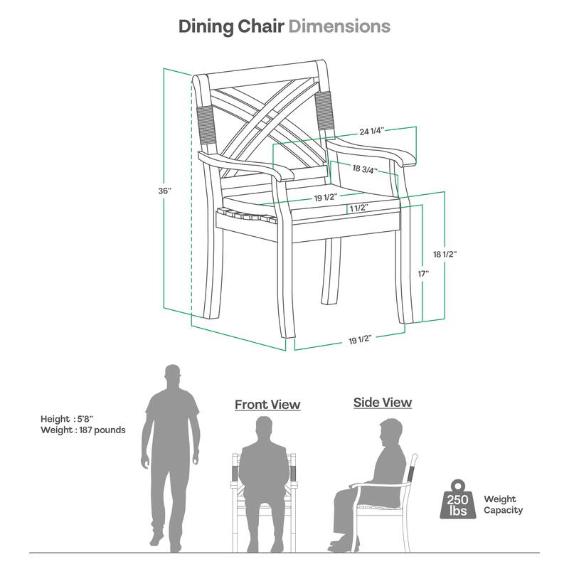 Cambridge Casual Carmel 5-Piece Indonesian Teak Outdoor Dining Set