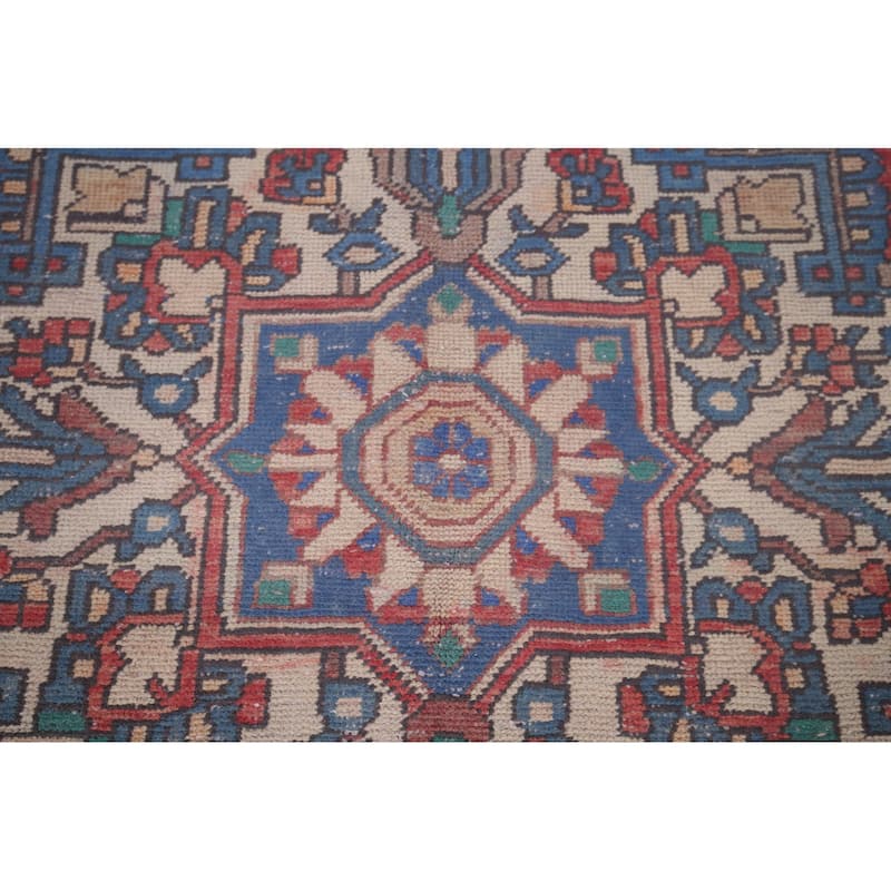 Bakhtiari Persian Vintage Area Rug Handmade Wool Carpet - 6'10"x 10'1"