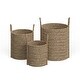 preview thumbnail 8 of 19, Dried Plant Material Coastal Basket (Set of 3) - S/3 20", 17", 13"H