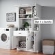 preview thumbnail 18 of 43, Living Skog Pantry Kitchen Microwave Storage Cabinet