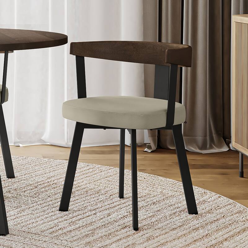 Amisco Lars Dining Chair with Wooden Backrest and Armrests
