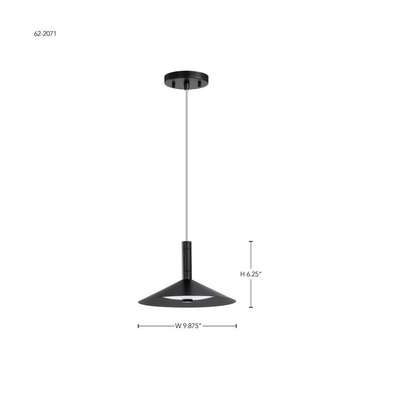 Corrine 10 Inch LED Pendant Matte Black 3K/4K/5K CCT Selectable - Matte Black