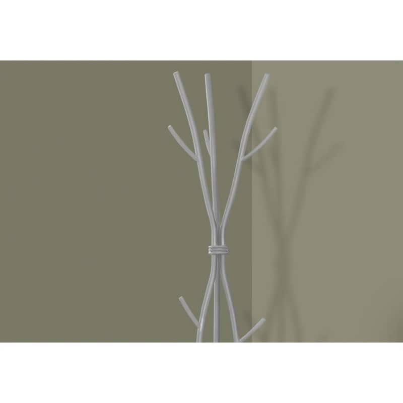 74-Inch Tall Freestanding Coat Rack with Metal Frame 11 Hooks Entryway Umbrella Stand - 74'' H X 18.5'' W X 18.5'' D
