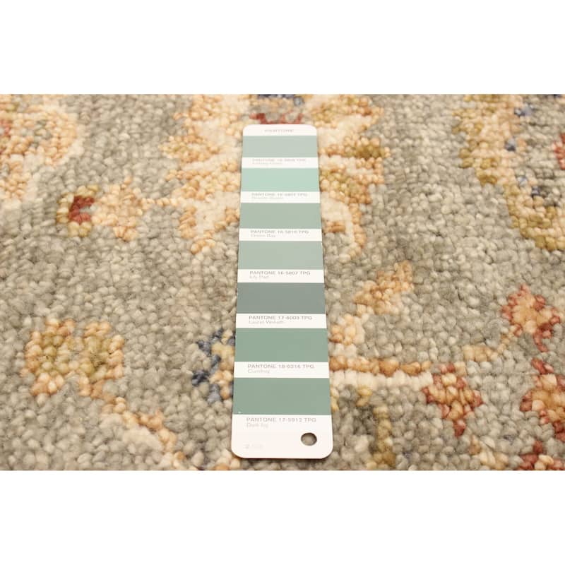 ECARPETGALLERY Hand-knotted Jules Serapi Grey Wool Rug - 2'6 x 8'1