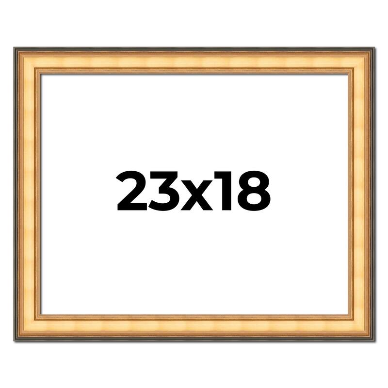 23x18 Frame Gold Plein Aire Solid Wood Picture Frame Width 2 Inches |