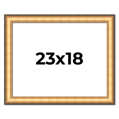 23x18 Frame Gold Plein Aire Solid Wood Picture Frame Width 2 Inches |