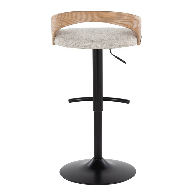 Carson Carrington Stavanger Adjustable Bar Stool with Rounded T Footrest (Set of 2)