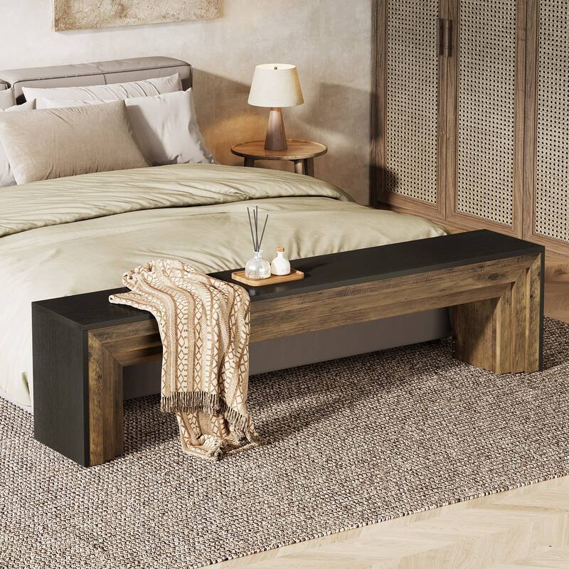 71" Extra Long Entryway Bench Indoor End of Bed Bench