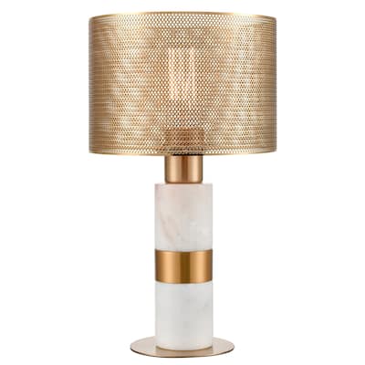 Sureshot 15'' High 1-Light Table Lamp - Aged Brass