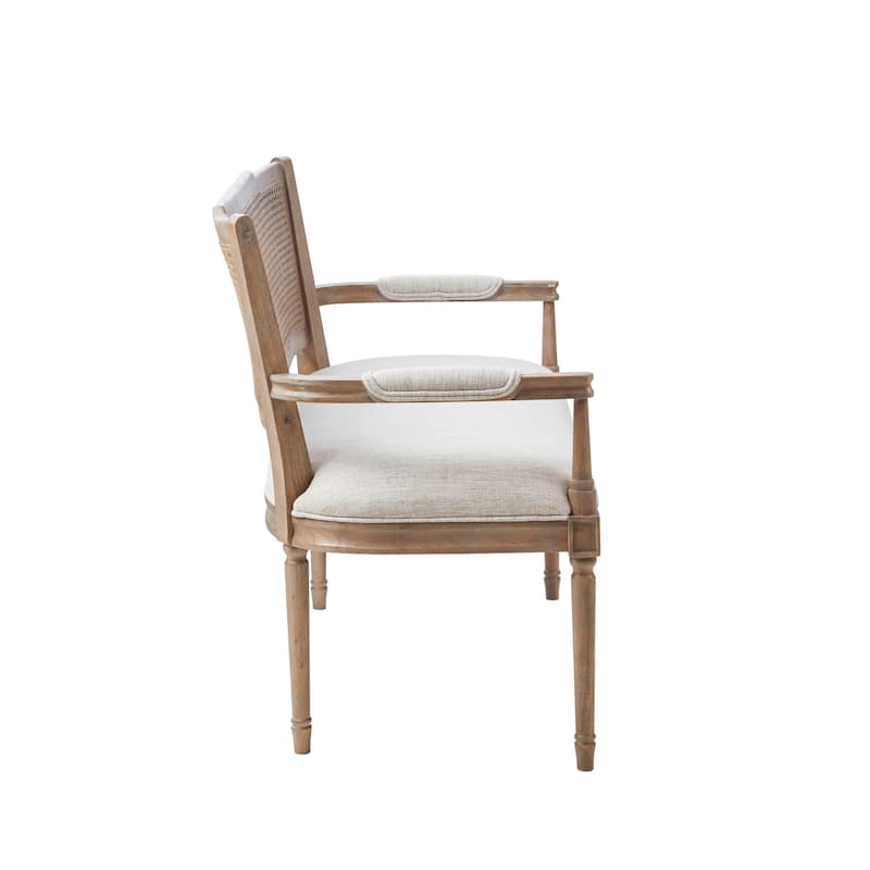 Madison Park Willshire Beige Reclaimed Natural Settee