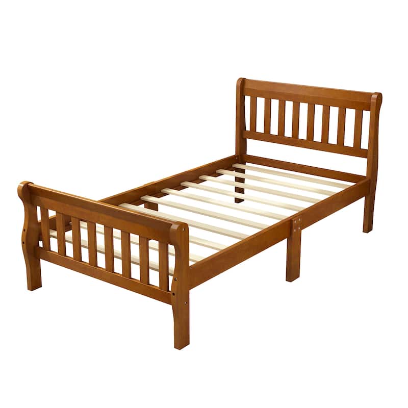 Modern Wood Platform Twin Size Bed