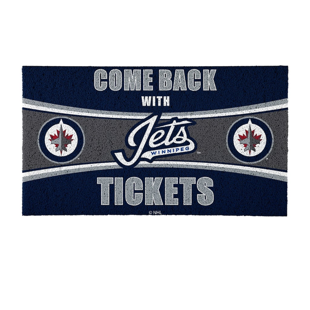 Washington Capitals 28 in. x 16 in. PVC "Come Back With Tickets" Trapper Door Mat