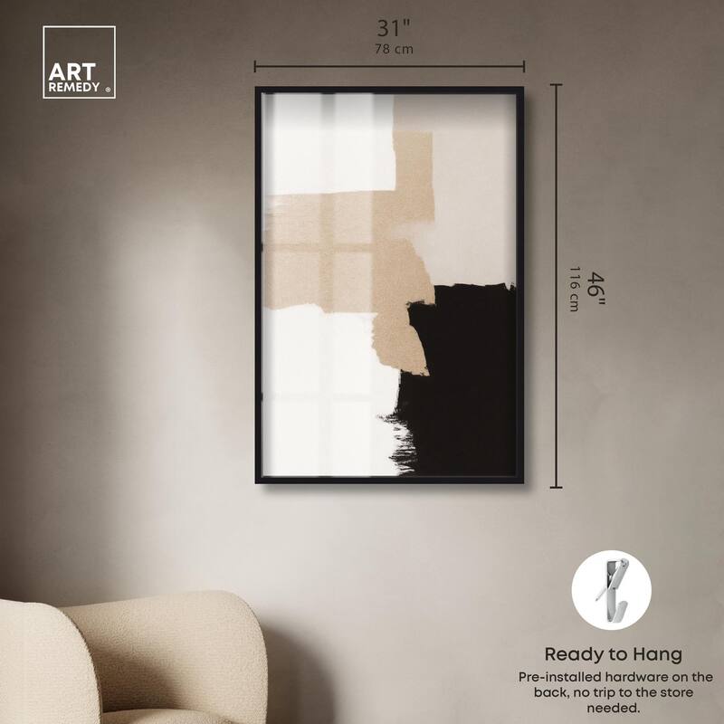 Beige and Black II Shadowbox by Art Remedy