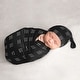 Black and White Boho Mudcloth Baby Cocoon and Beanie Hat Sleep Sack 2pc ...