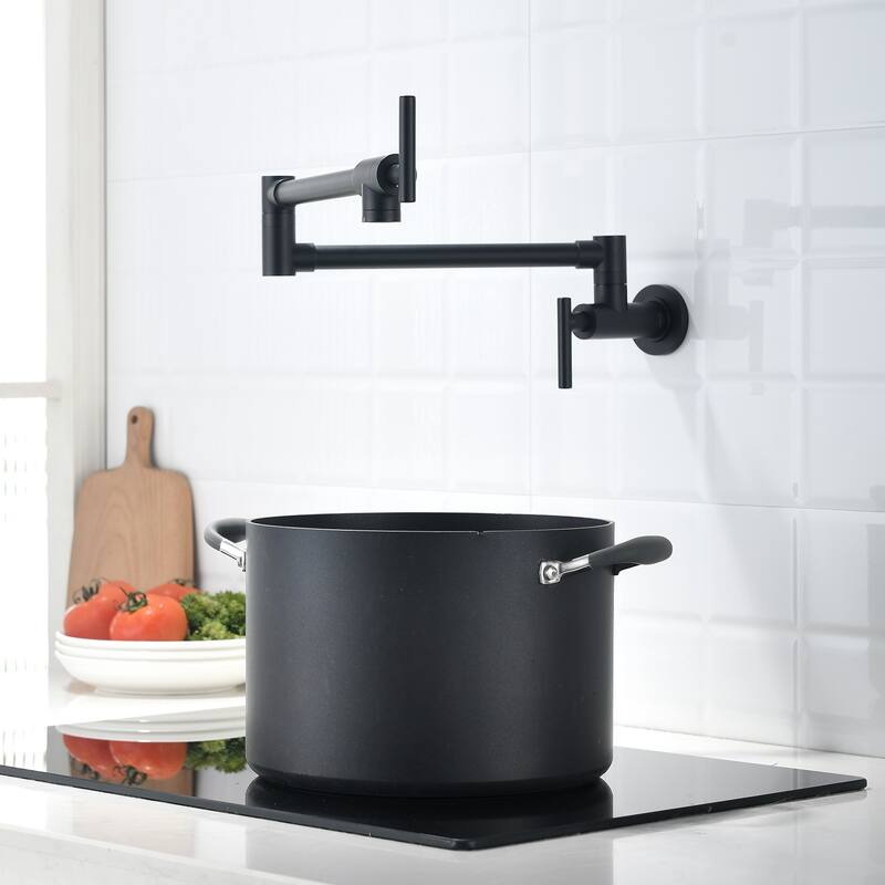 Wall mounted commercial pot filler faucet