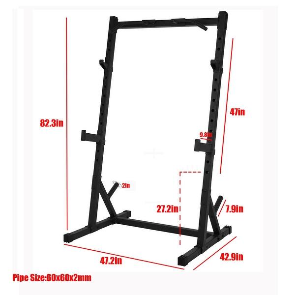 Adjustable Half-frame Power Cage Multifunctional Squat Rack ...