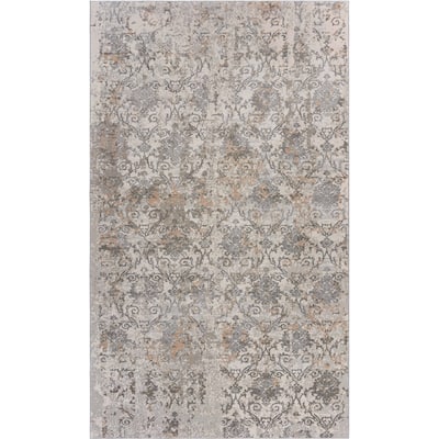 Somo Distressed Abstract Area Rug By HomeRoots - 2' x 3'