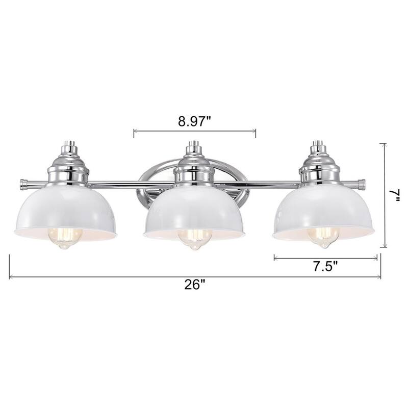 Barberal 3 Light Farmhouse Bathroom Vanity Wall Light