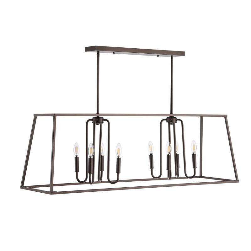 SAFAVIEH Onia 8Lt Pendant - 49"x14"x24-54" - 49"W x 14"D x 54"H