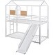 preview thumbnail 21 of 30, House Design Twin Over Twin Metal Bunk Bed with Slide
