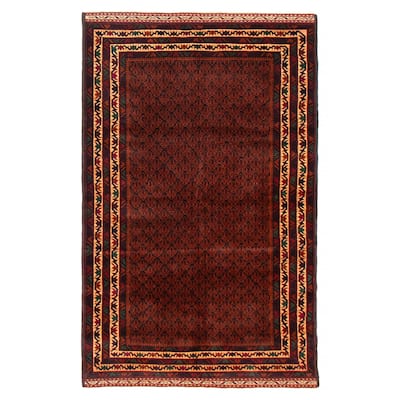 Teimani Red Rug 3'11" x 6'7" - 3'11 x 6'7