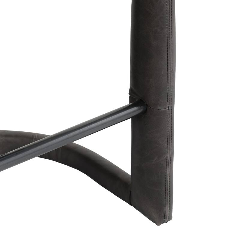 Classic Home Archie 26" Distressed Leather Stool