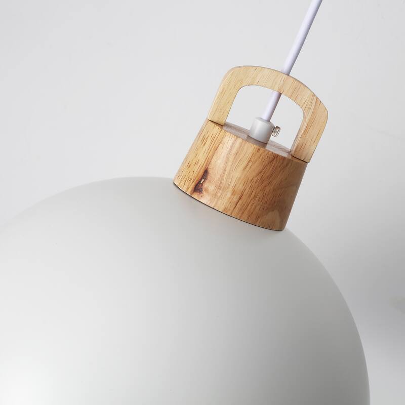 1-Light Pendant Light with Dome Shape, Classic Semi Flush Mount Chandelier for Dining Room Living Room Bedroom Kitchen