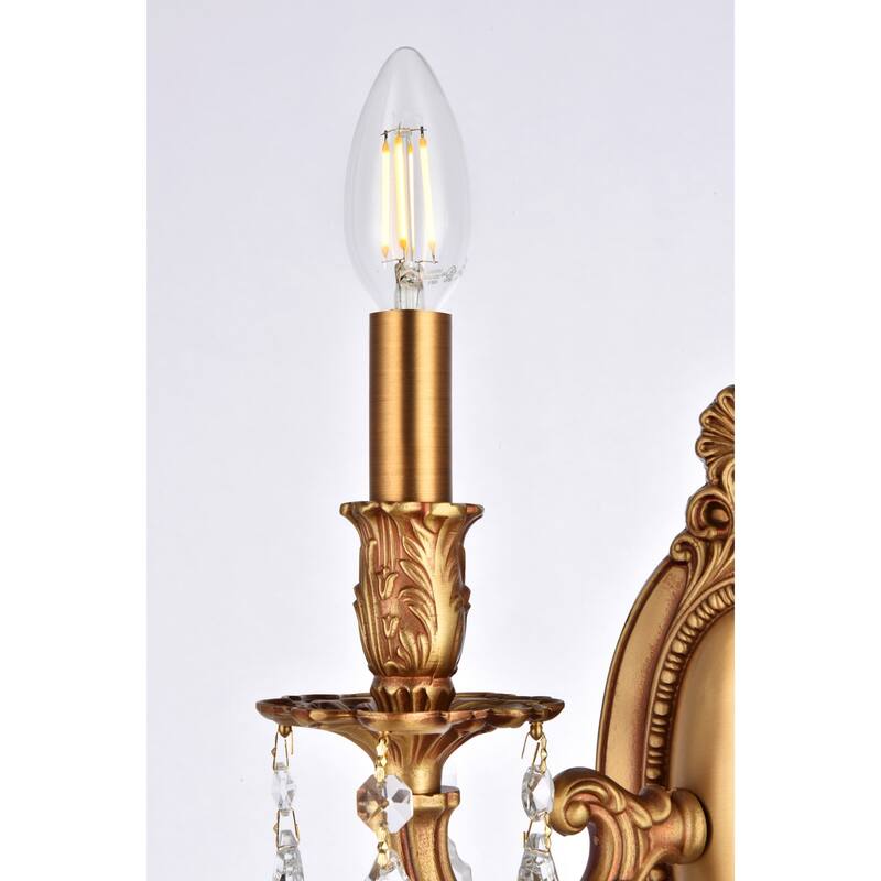 Elegant Lighting 9202W9/RC Rosalia 2 Light 11" Tall Wall Sconce with