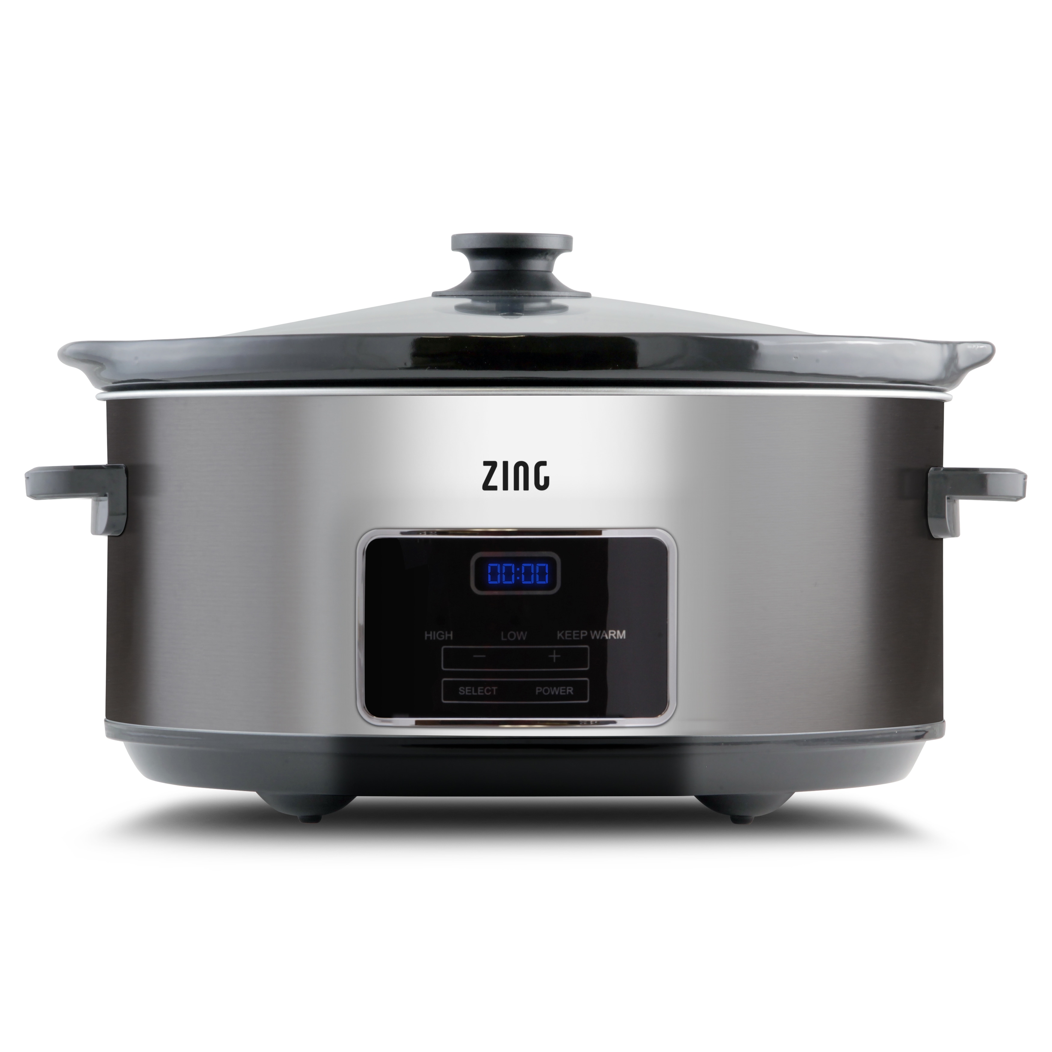 Continental Electric Pro 4-6 Quart Digital Slow Cooker Stainless Steel
