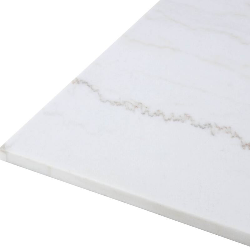 Furniture of America Torin Modern 5-Piece White Marble Top Dining Table Set with Swivel Chairs