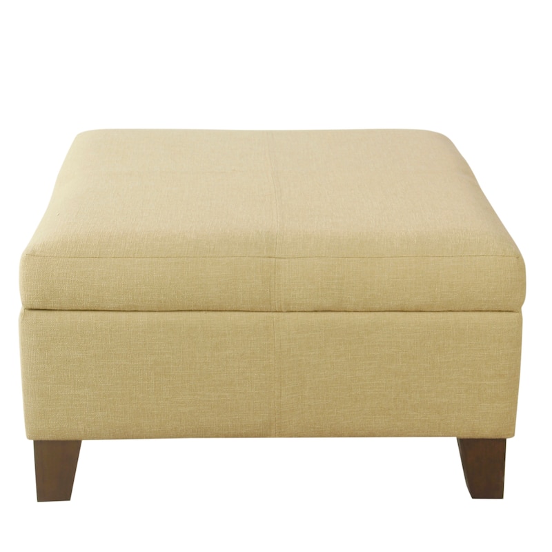 HomePop Luxury 28 Inches Square Storage Ottoman
