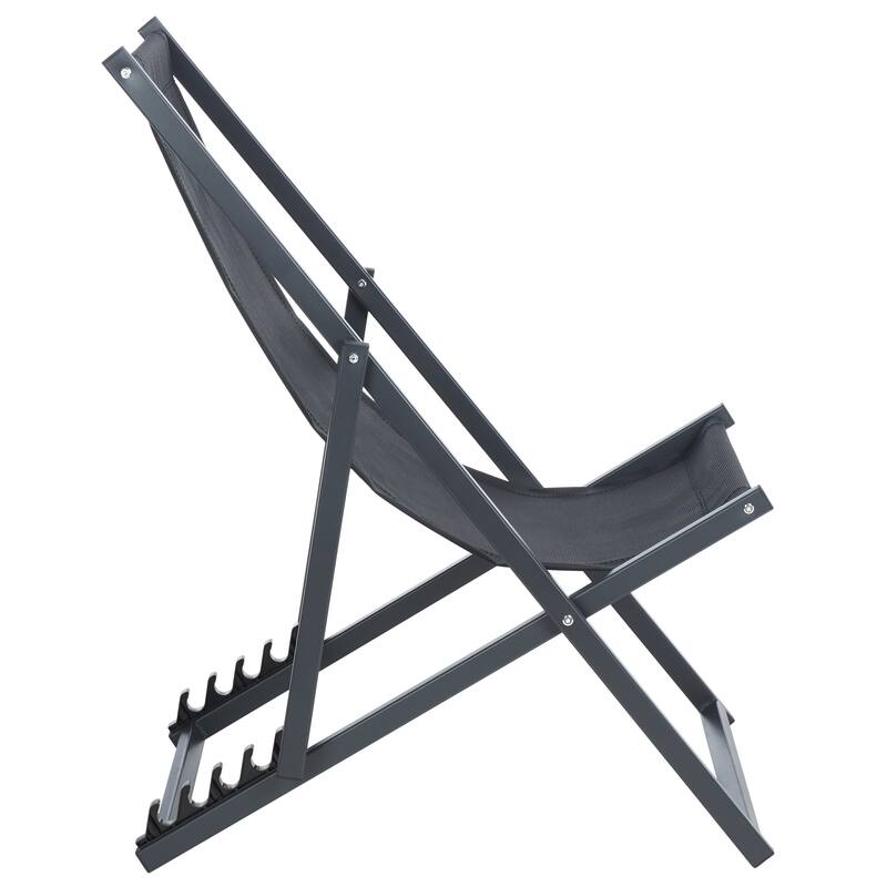SAFAVIEH Outdoor Malaya Set of 2 Sling Chairs - 36" W x 22" D x 30" H - 36Wx22Dx30H