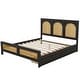 preview thumbnail 13 of 11, Queen Storage Bed with Rattan Headboard and Drawers