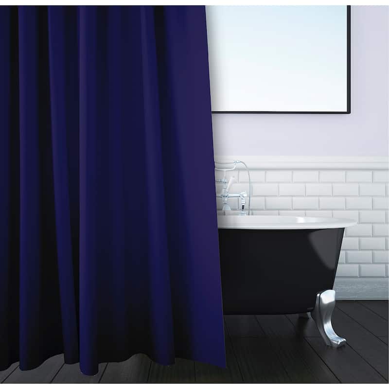 71 x 74-inch Spring Navy Solid Shower Curtain