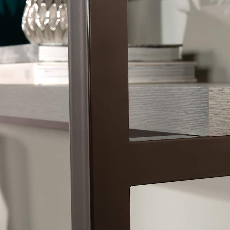 Wood Credenza Hutch with Impact-Resistant Design, Brown - 65.98" W x 16.54" D x 42.28" H