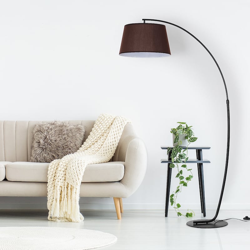 Modern Arc Floor Lamp for Living Room, Bulb NOT Included - 74.8"
