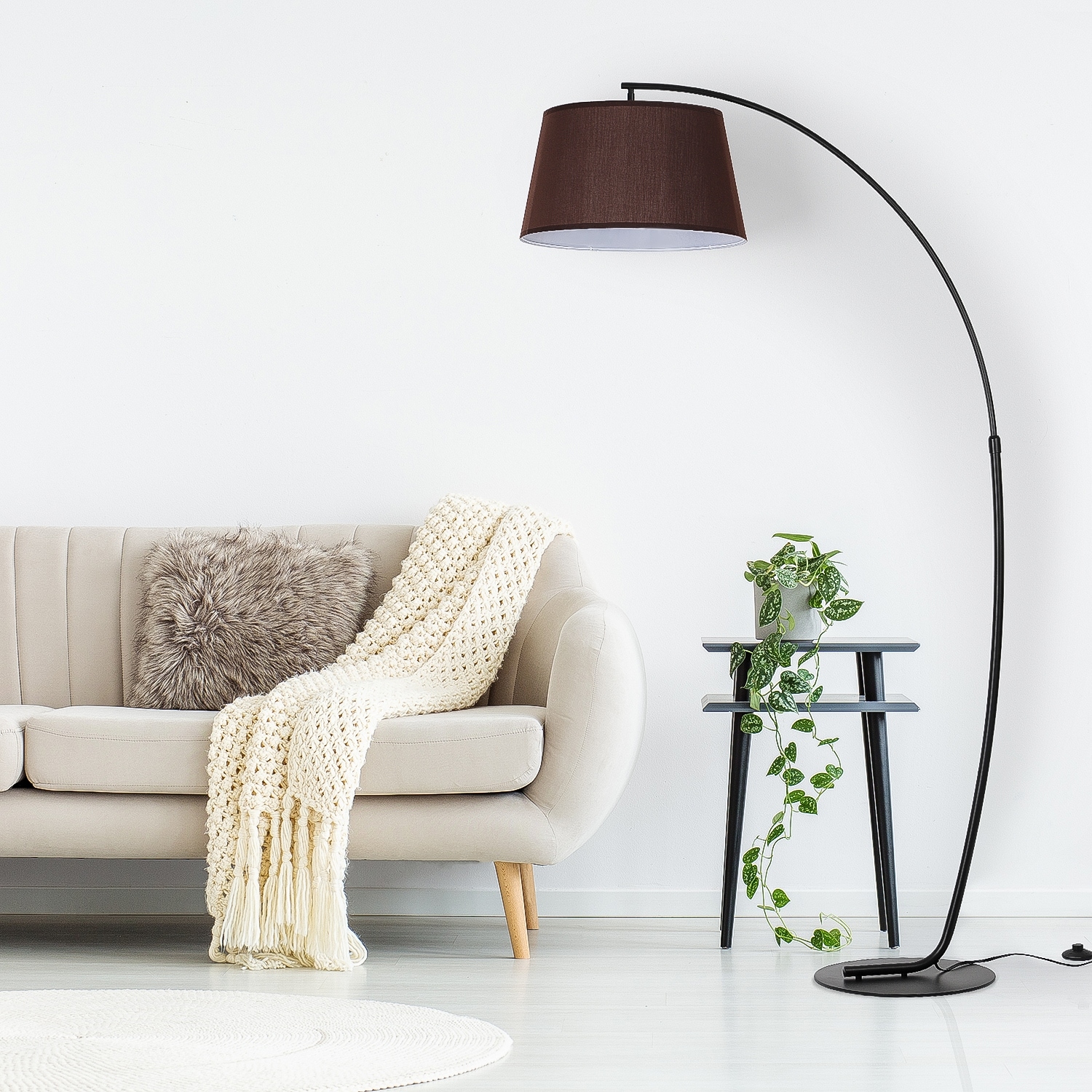 Modern Arc Floor Lamp for Living Room Bulb Not Included 74.8