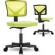 preview thumbnail 1 of 34, Armless Home Office Chair, Ergonomic Low-Back Mesh Rolling Work Swivel Chairs, Adjustable Task Chair with Lumbar Support - N/A Green