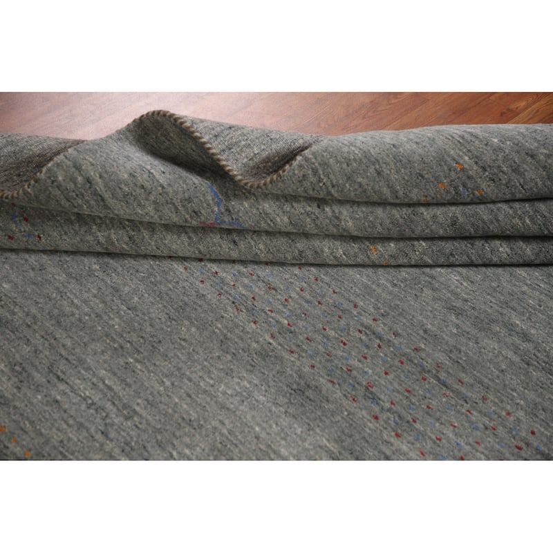 Gabbeh Indian Area Rug Handmade Wool Carpet - 7'11"x 9'8"