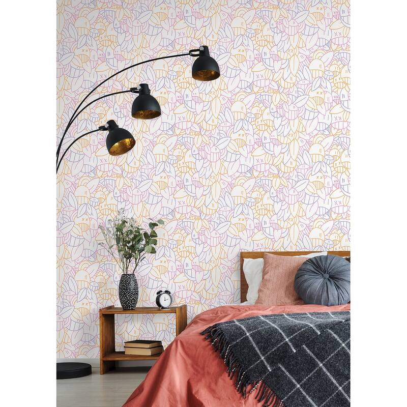 Arm of Casso Multi Warm Floral Sequence Peel & Stick Wallpaper