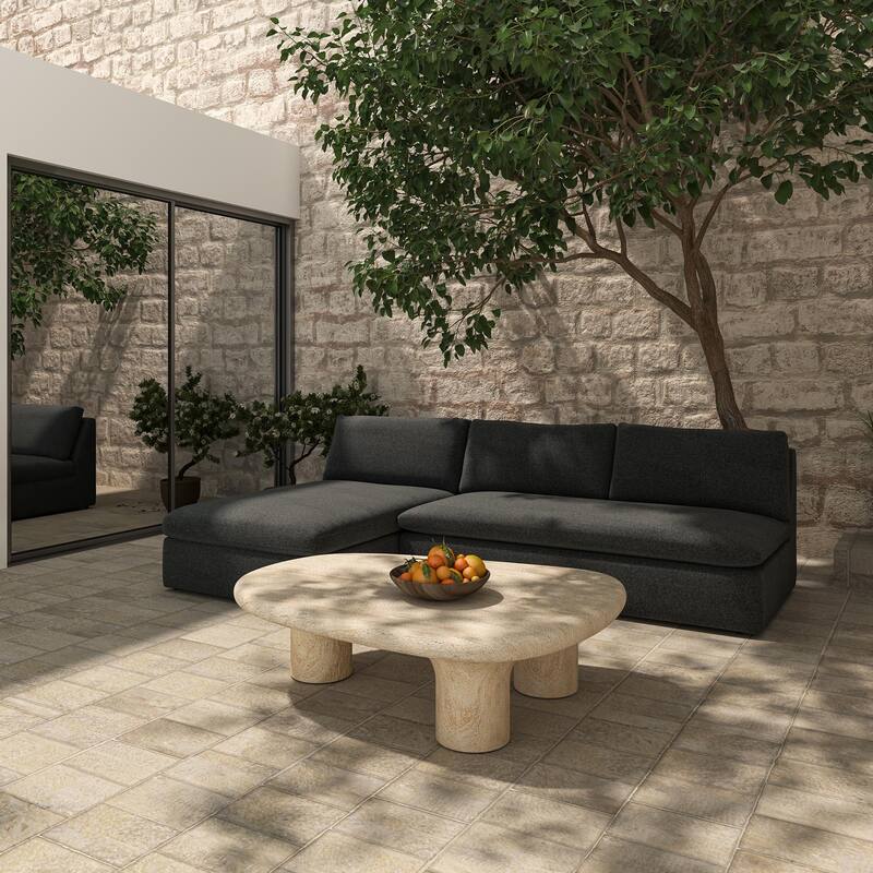 NADAAL STUDIOS Odessa, Outdoor Sofa With Weather-Resistant Performance Fabric - 74"W x40"D x35.8"H