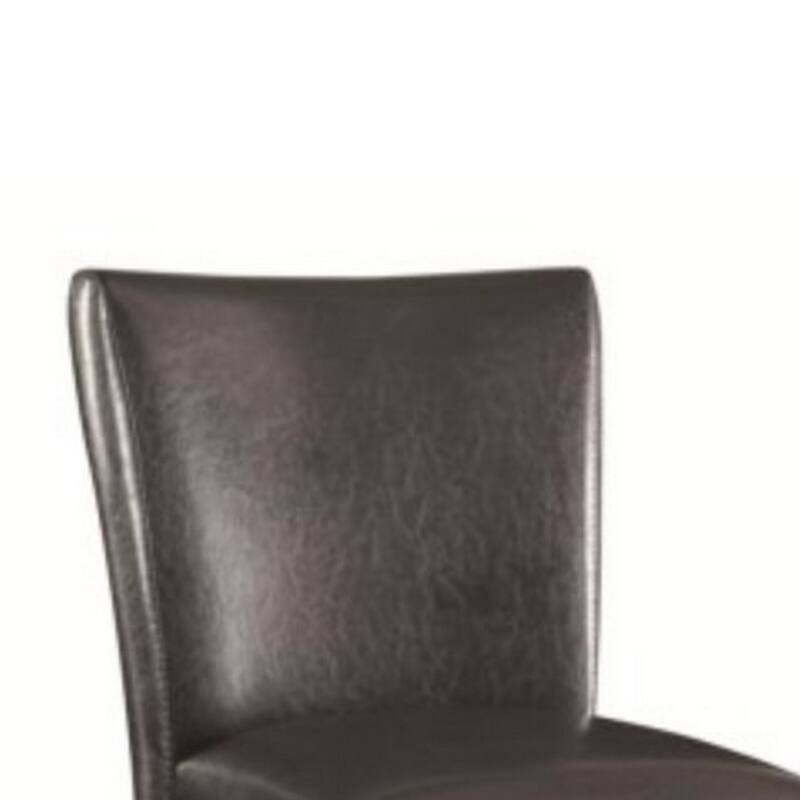 29 Inch Wood Bar Stool, Set of 2, Cappuccino Brown, Black