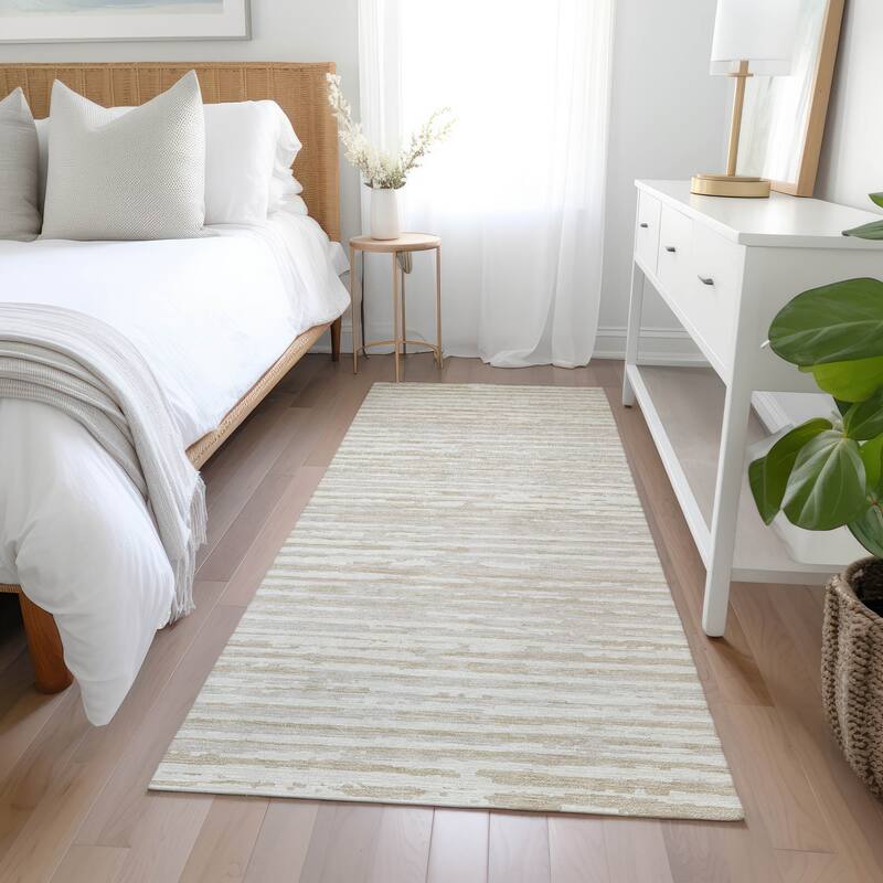 Machine Washable Indoor/ Outdoor Ombre Chantille Abstract Rug